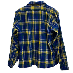 【曜日割引対象外】 ヴィンテージ vintage 40's Manhattan チェックウールシャツ 長袖シャツ ブルー 2サイズ 201MT-4701 VB