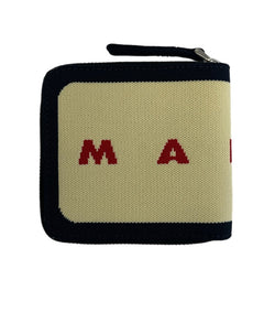 マルニ MARNI ジャガードロゴ ラウンドファスナー 二つ折り財布 アイボリー PFMI0050Q0 財布・ケース レディース財布 ホワイト 101wal-40