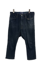 ジュンヤワタナベマン JUNYA WATANABE MAN COMME des GARCONS コムデギャルソン 刺し子 パンツ サルエル インディゴ レザー切替パンツ AD2014 WO-P012  ボトムスその他 ブルー Sサイズ 101MB-766