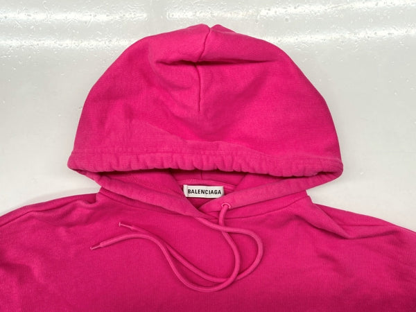 バレンシアガ BALENCIAGA 19AW BACK LOGO PULLOVER HOODIE バック ロゴ プルオーバー フーディ パーカー スウェット 570798 THV79 パーカ ロゴ ピンク Sサイズ 104MT-816