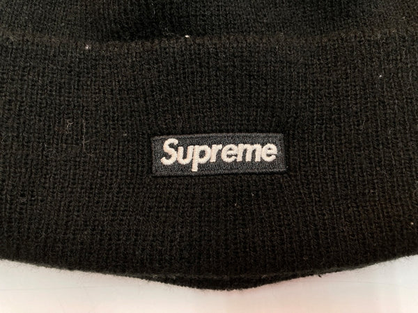 シュプリーム SUPREME 22AW S LOGO BEANIE ロゴ ビーニー New Era ツノ ニット帽 帽子 黒 帽子 メンズ帽子 ニット帽 ロゴ ブラック 104H-45