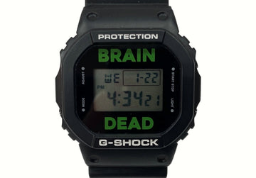 ジーショック G-SHOCK × BRAIN DEAD ブレイン デッド スチールバック 20気圧防水 耐衝撃性 腕時計 ウォッチ 黒 DW-5600VT メンズ腕時計ブラック 104T-7