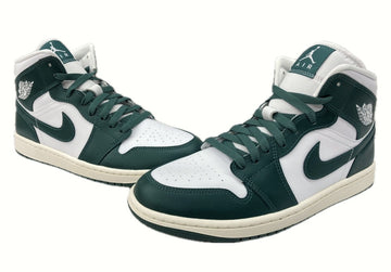 ナイキ NIKE 24年製 WMNS AIR JORDAN 1 MID ウィメンズ エア ジョーダン ミッド AJ1 シューズ 白 緑 BQ6472-133 メンズ靴 スニーカー グリーン 27cm 104-shoes552