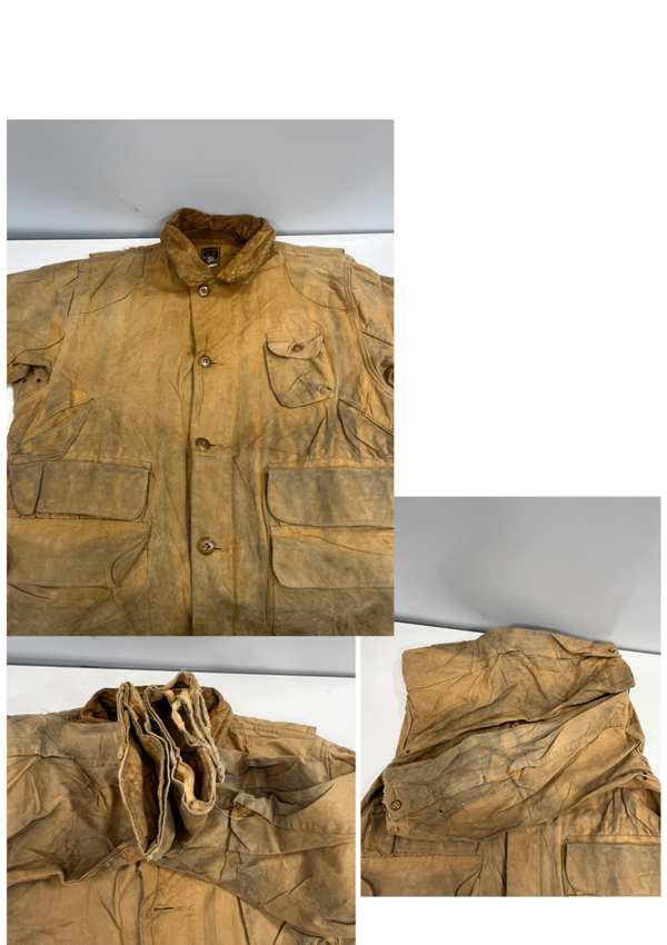 ヴィンテージ vintage 50’s～ 50年代 RED HEAD Bone-Dry レッドヘッド 黒タグ ハンティングジャケット カバーオール ウッドボタン SERVAL ZIP 襤褸 雰囲気系 ジャケット ブラウン 101MT-5446