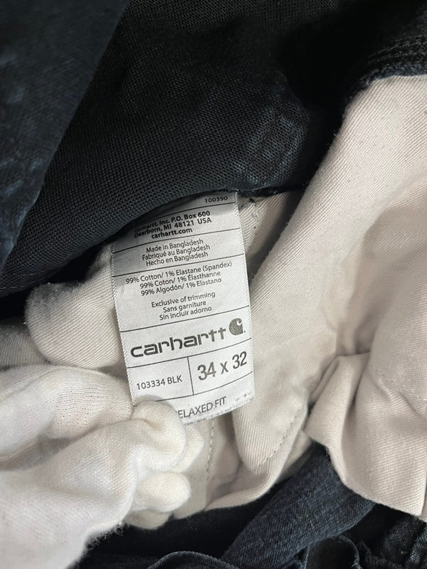 カーハート Carhartt ダブルニー ペインターパンツ ワークパンツ 黒 103334 BLK カーゴパンツ ブラック 34×32 101MB-722