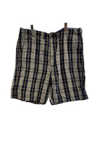 ダブルアールエル RRL ラルフローレン Ralph Lauren チェック柄 コットン リネンパンツ ショートパンツ ハーフパンツ ネイビー サイズ36 101MB-719