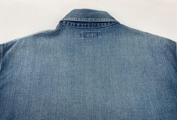 ロンハーマン Ron Herman 23SS One Wash Pullover Shirt ワンウォッシュ プルオーバー シャツ デニム 青 3720700049 長袖シャツ 無地 ブルー Mサイズ 104MT-2318