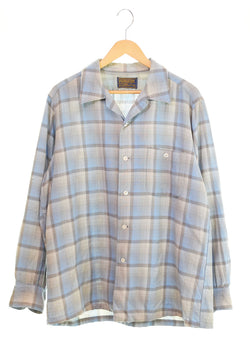 ペンドルトン PENDLETON 50s~60s SIR PENDLETON サーペンドルトン チェック ウール オープンカラーシャツ VINTAGE ヴィンテージ 長袖シャツ マルチカラー Lサイズ 103MT-2329