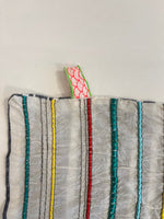 ウロコ ULOCO 刺繍 テキスタイル ステッチ ストール ウロコ電気 w  電球 ライト 白 水色 ストライプ マフラー・スカーフ レディースマフラー・ストール ホワイト 101G-232