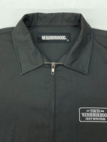 ネイバーフッド NEIGHBORHOOD 21AW DRIZZLER/EC JACKET ドリズラー ジャケット ワーク スイングトップ 灰 212TSNH-JKM02 ジャケット ロゴ グレー Lサイズ 104MT-930