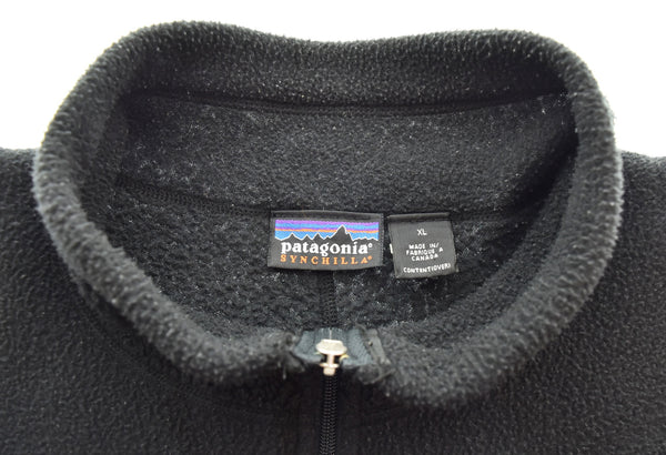 パタゴニア PATAGONIA 98AW SYNCHILLA シンチラ フリース ジャケット オーバルロゴ 90's 25290 ジャケット ブラック LLサイズ 103MT-3471