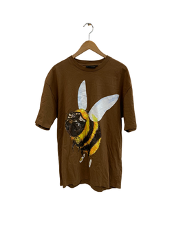 ドリューハウス Drew House bee printed tee JUSTIN BIEBER Tシャツ プリント ブラウン Mサイズ 201MT-2237