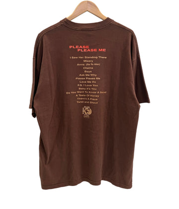 バンド band 90's 90年代 CRONIES The Beatles PLEASE PLEASE ME ビートルズ vinatge ヴィンテージ NADE IN USA アメリカ製 XL Tシャツ ブラウン LLサイズ 101MT-4228