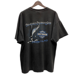 【曜日割引対象外】 ハーレーダビッドソン HARLEY DAVIDSON 2001 LIGHTNING HUGE EMBLEM サンダー USA製 Tシャツ ブラック XLサイズ 201MT-4389 VB