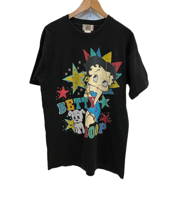 US US古着 90's 90年代 BETTY BOOP ベティーブープ シングルステッチ MADE IN USA VINTAGE ヴィンテージ Tシャツ ブラック Lサイズ 101MT-4728