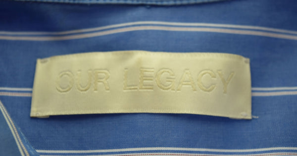 アワーレガシー OUR LEGACY BORROWED SHIRT  BLUE WHITE CLASSIC STRIPE ストライプ長袖シャツ M2222BBR  44 長袖シャツ ブルー 103MT-2937