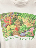 US US古着 Vintage ヴィンテージ Jungle animals Human-i-Tees ジャングル アニマル 白 ロンT ホワイト Sサイズ 101MT-2684