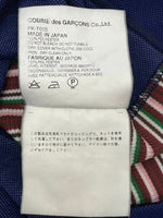 コムデギャルソン COMME des GARCONS HOMME PLUS 03AW カーブ期 ハーフ ZIPUP クレイジーパターン シャツ PK-T005 ロンT ブルー 601MT-20