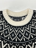 ウィンダンシー WIND AND SEA 22AW NORDIC SWEATER ノルディック 厚手 ニット クルーネック 総柄 IVORY アイボリー WDS-O-WKN-23-Q2-KN-03 XL セーター ロゴ ベージュ 104MT-640