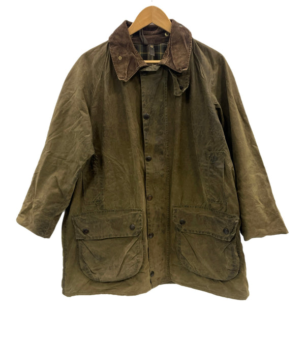 バブアー BARBOUR 90's 90年代 3ワラント GAMEFAIR ゲームフェア ワックス コットン オイルドジャケット ハーフコート VINTAGE ヴィンテージ C42 ジャケット カーキ 101MT-5342