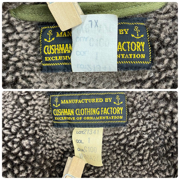 【曜日割引対象外】 クッシュマン CUSHMAN マリンナショナーレ デッキジャケット フランス海軍 21341 ジャケット カーキ XLサイズ 201MT-4429 VB