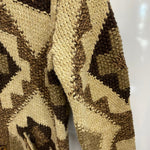 【曜日割引対象外】 ダブルアールエル RRL ハンドニット リネンブレンド ショールカラー カーディガン セーター ブラウン XSサイズ 201MT-4231 VB