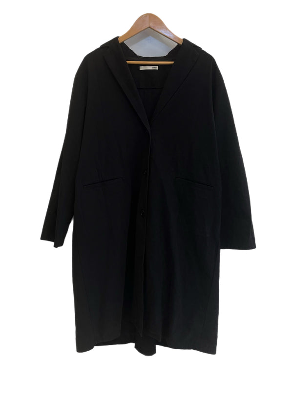 エヴァムエヴァ evam eva wide jacke coat ワイドジャケットコート コットン 日本製 E191T036 ジャケット ブラック サイズ2 101LT-246