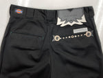 トーガ TOGA ARCHIVES × Dickies ディッキーズ 21AW Flare Pants フレア パンツ ジップフライ ワーク ウエスタン ブーツカット メタル スタッズ 黒 ロゴ TC12-FF521 ボトムスその他 ブラック サイズ 46 104MB-266