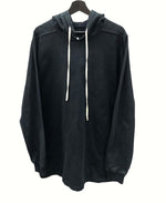 リックオウエンス Rick Owens 20AW Popover Hoody Dark Dust プルオーバー フーディー パーカー スウェット ロング 薄手 黒 RU20F3285-BA パーカ 無地 ブラック XLサイズ 104MT-1007