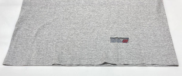 ステューシー STUSSY OLD オールド 紺タグ 90's USA製 ワールドツアー THE NEXT LEVEL ミレニアム限定 半袖 カットソー クルーネック アイコニック ロゴ GRAY 灰色 Tシャツ プリント グレー Lサイズ 104MT-1776