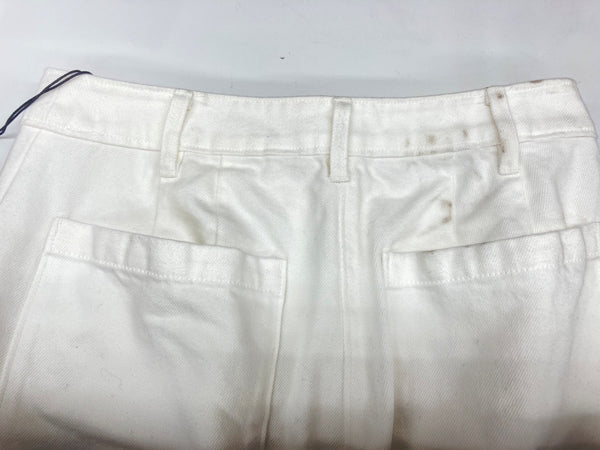 クレドナ CREDONA テーパードパンツ WIDE LEG PANTS ワイドレグパンツ フルレングス ミッドウエスト COTTON コットン 綿 カジュアル WHITE 白 SIZE0 1424620041-0 ボトムスその他 ホワイト 104LB-37