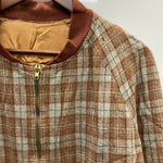 【曜日割引対象外】 ヴィンテージ vintage ~60's チェック ウール ジャケット ブラウン 201MT-4785 VB