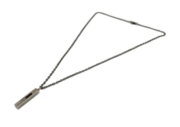 グッチ GUCCI G LOGO NECKLACE ロゴ ネックレス カットアウト トップ ペンダント 925 銀 メンズジュエリー ネックレス・ペンダント ロゴ シルバー 104A-78