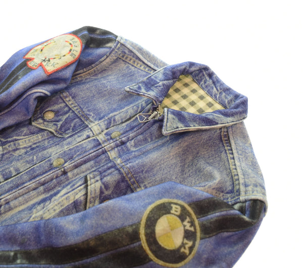 トーキング アバウト ジ アブストラクション TALKING ABOUT THE ABSTRACTION 転写 Wool Jacket ウール ジャケット 3rd TYPE チェック リバーシブル 2 ジャケット ブルー 103MT-2335