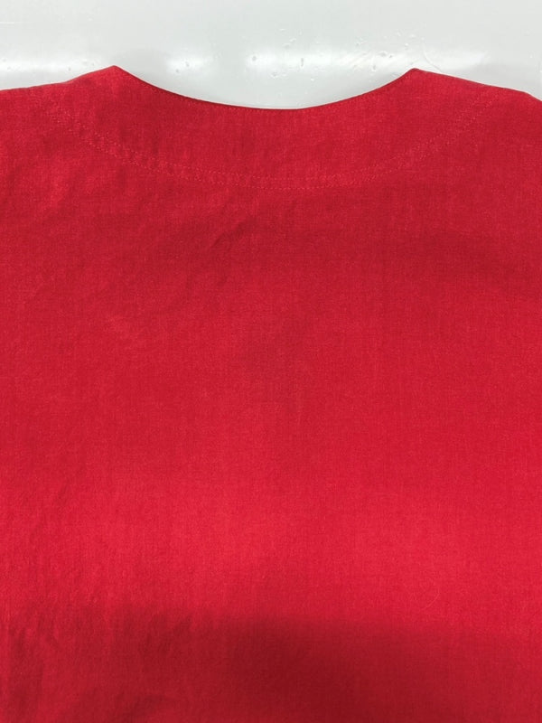 ナイキ NIKE JORDAN 90s BASEBALL SHIRT ベースボール シャツ ジャンプマン ボタン ヴィンテージ 半袖 刺繍 赤 半袖シャツ ロゴ レッド 104MT-1962