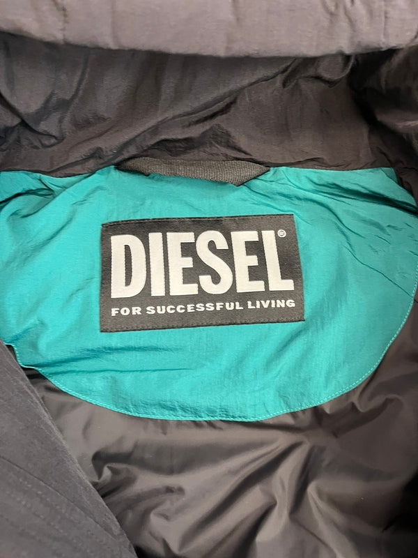 ディーゼル DIESEL 2WAY Puffer vest ベスト 中綿 フード取り外し可 ベスト ブラック Lサイズ 101MT-4545