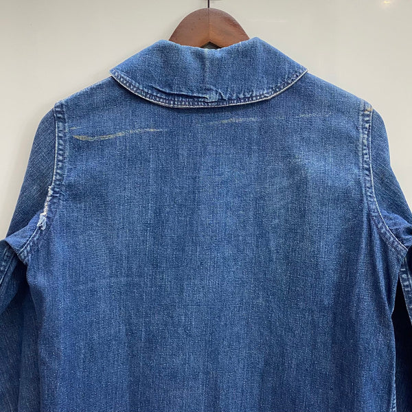 【曜日割引対象外】 ヴィンテージ vintage 40's チェンジボタン ショールカラー US.NAVY カバーオール ジャケット ブルー 201MT-4502 VB