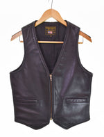 バンソン VANSON USA製 TALONジップ レザー ベスト 黒 38 ベスト ブラック 103MT-2311