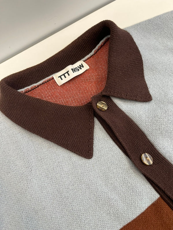 ティー TTT MSW  22AW Border Knit Cardigan ボーダー ニット カーディガン TTT-2022AW-KT01 XL セーター マルチカラー LLサイズ 101MT-4990