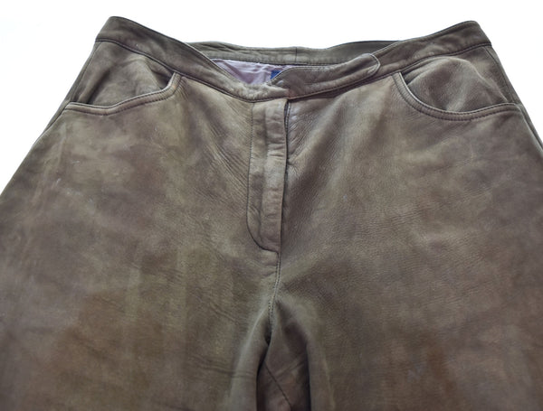 ジョルジオアルマーニ  GIORGIO ARMANI ラムレザー レザーパンツ ボトムスその他 ブラウン 44 103MB-549