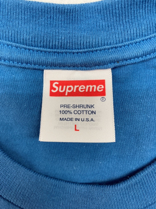 シュプリーム SUPREME 23AW Downtown Tee Faded Blue ダウンタウン Tシャツ フェイディド ブルー 半袖カットソー USA製 青 Tシャツ プリント ブルー Lサイズ 104MT-428