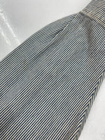 ダブルアールエル RRL 90s BAND COLLAR SHIRT JACKET バンド カラー シャツ ジャケット ワーク 三ツ星タグ Ralph Lauren 青 ジャケット ストライプ ブルー Lサイズ 104MT-1502