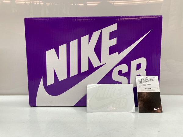 ナイキ NIKE 24年製 SB DUNK LOW WHITE ダンク ロー ホワイト スケートボード シューズ 白 HF3704-100 メンズ靴 スニーカー ホワイト 28.5cm 104S-664