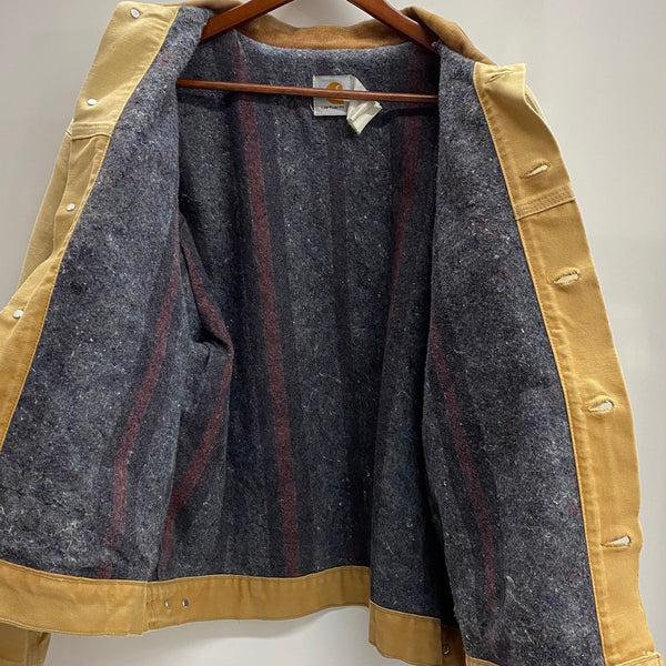 【曜日割引対象外】 カーハート Carhartt 80's 90's トラッカージャケット 裏地ブランケット ダック ジャケット ベージュ 201MT-3734 VB