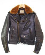 グルービンハイ The Groovin High 襟 ムートンボア付き  ダブルライダースジャケット ジャケット ブラック Mサイズ 103MT-3167