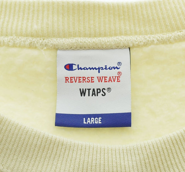 ダブルタップス WTAPS 21AW × Champion チャンピオン CREW REVERSE WEAVE リバースウィーブ クルーネック アイボリー C8-U037 スウェット ベージュ Lサイズ 103MT-2600