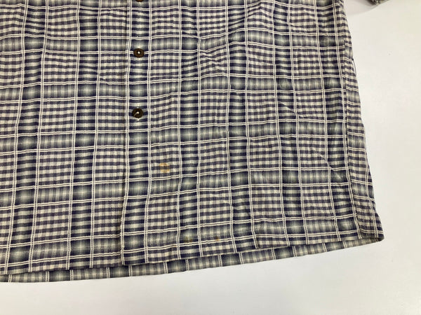 パタゴニア PATAGONIA 2000年製 00’s A/C Shirt  ACシャツ チェックシャツ シャドーチェック ポルトガル製 ORGANIC COTTON  52917 半袖シャツ グレー Mサイズ 101MT-4763