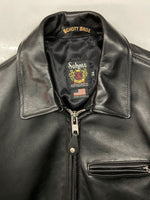 ショット SCHOTT LEATHER TRUCKER JACKET レザー トラッカー ジャケット シングル ライダース バイカー USA製 103US 黒 7209 34 ジャケット 無地 ブラック 104MT-790