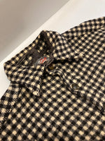 ウールリッチ WOOLRICH 30s ヴィンテージ Vintage ウールチェックシャツ 白 黒 長袖シャツ ブラック 101MT-3227