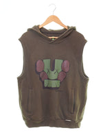 アンダーカバー UNDERCOVER ×KAWS 01ss CHAOTIC DISCORD期 ノースリーブ パーカー Z214-4 パーカ カーキ Mサイズ 103MT-2668